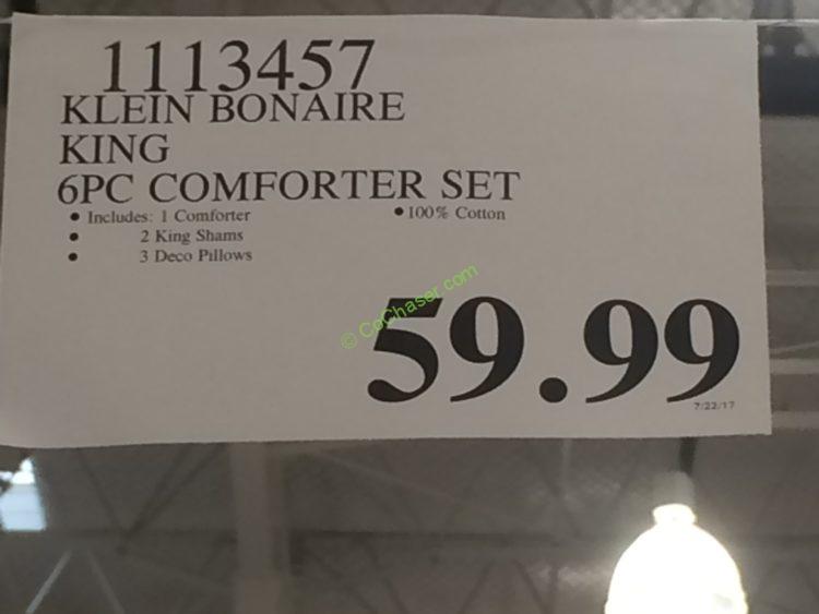 Costco-1113457-Klein-Bonaire-6PC-Comforter Set-King-tag
