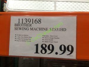 Costco-1139168-Brother-Computerized-Sewing Machine- ST531HD-tag