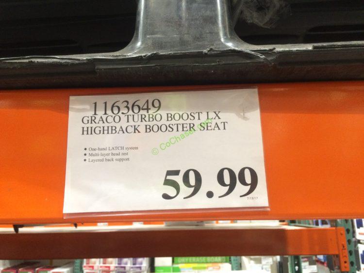 Costco1163649GRACOTurboBoostLXHighbackBoosterSeattag