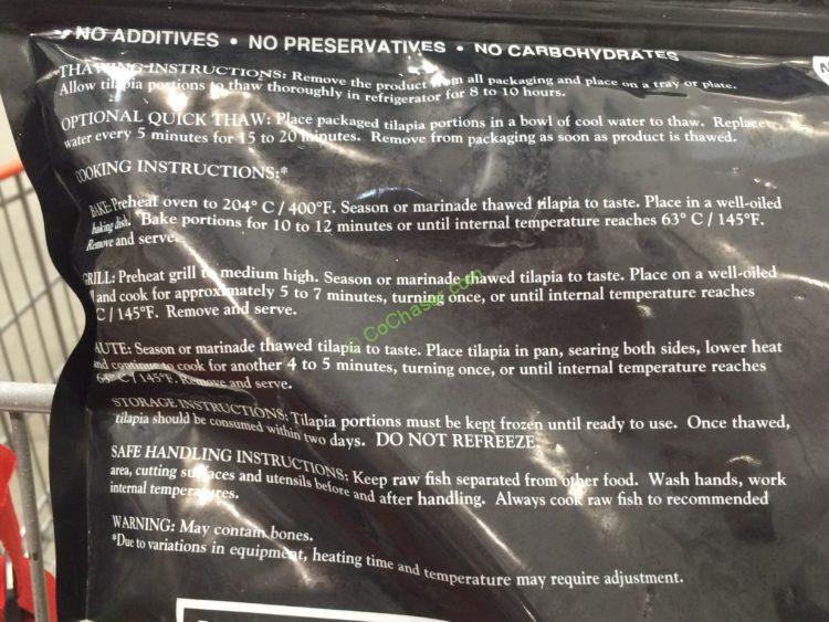 Kirkland Signature Tilapia Loins Calories Nutrition A vrogue.co