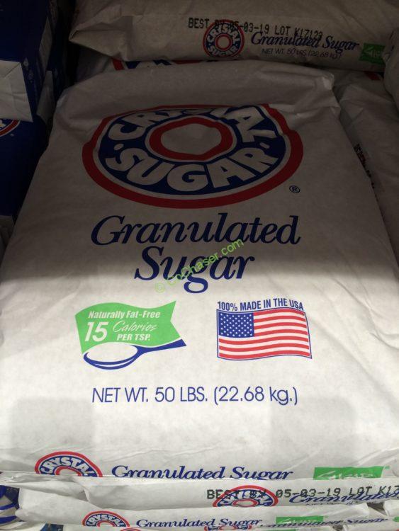 Crystal Sugar Granulated Beet Sugar 50 Pound Bag