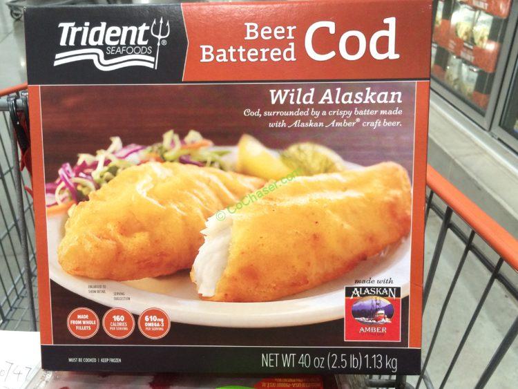 Trident Seafoods Beer Battered COD 2.5 Pound Box