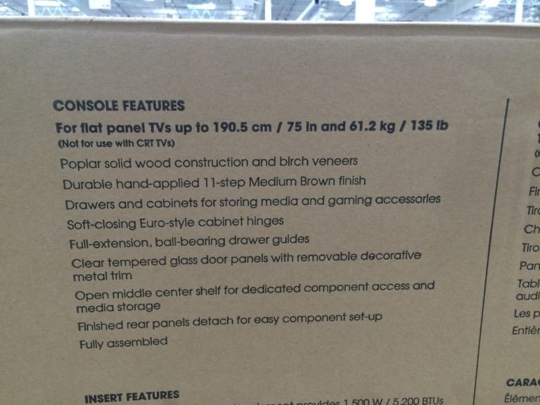 Costco1049034BaysideFurnishingsElectricFireplace65 MediaConsole