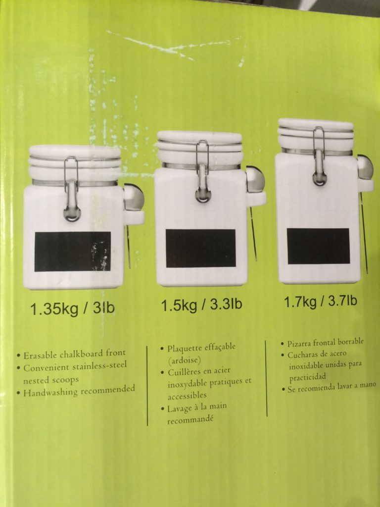 Costco10500083PKCeramicCanisterSet withScoopspart CostcoChaser
