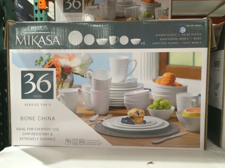 Costco1082163MikasaTrellisBoneChina36PCDinnerwareSetbox