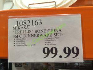 Costco-1082163-Mikasa-Trellis-Bone-China-36PC-Dinnerware-Set-tag