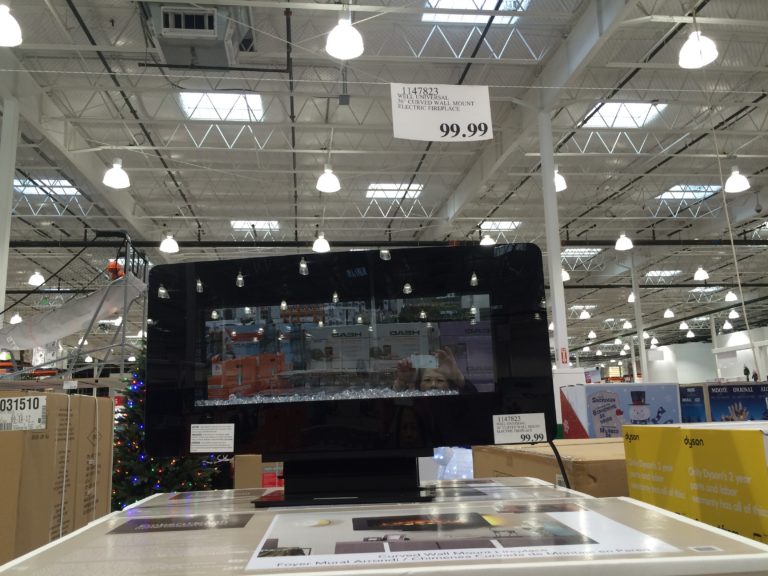 Ember Hearth 36” Curved Wall Mount Electric Fireplace CostcoChaser