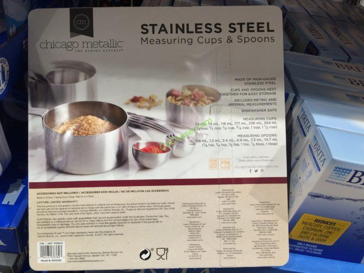 Costco1159613ChicagoMetallic Set MeasuringCupsSpoonsback CostcoChaser