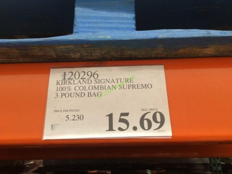 Costco-120296-Kirkland-Signature-100%-Colombian-Supremo-tag