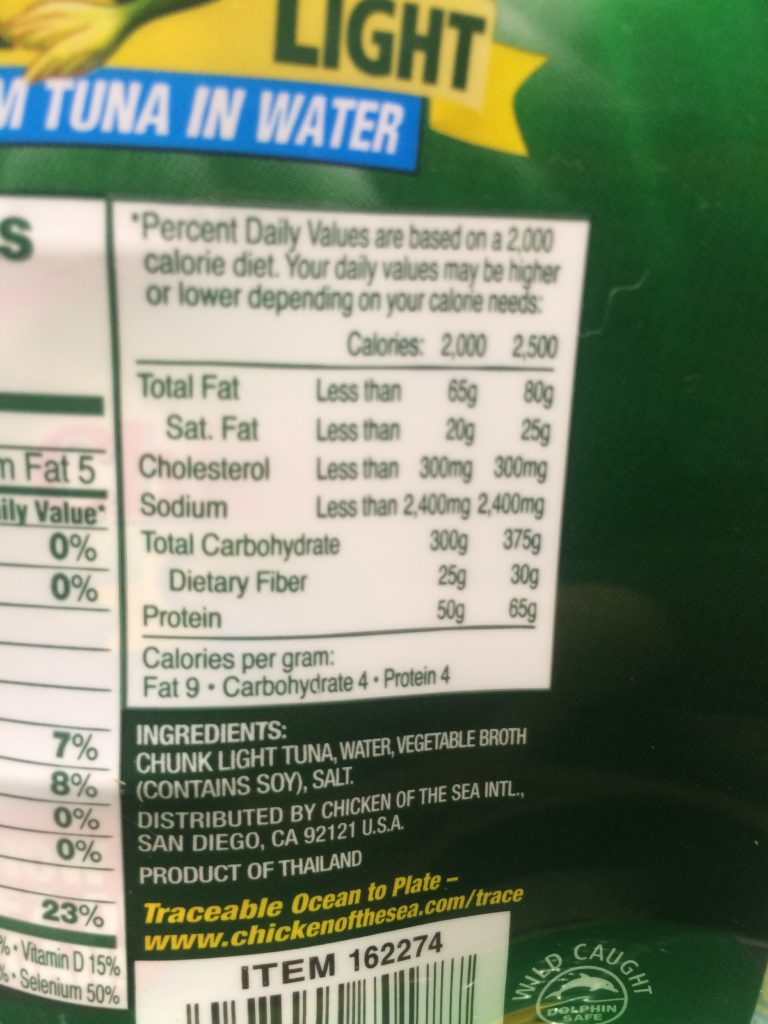 Costco162274Chicken oftheSeaChunkLightTunachart CostcoChaser