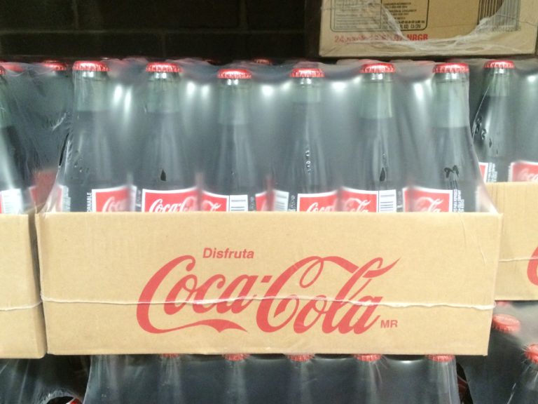 COCA COLA of Mexico Made with Pure Cane Sugar 24/12 Ounce Bottles