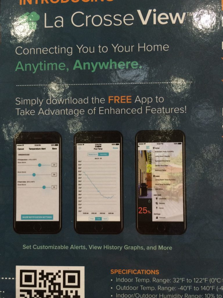 Costco2017434LACrosseWeatherStationwithRemoteSensoruse