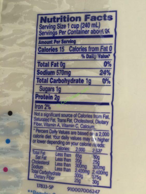 Costco-208551-Swanson’s-Chicken-Broth-chart