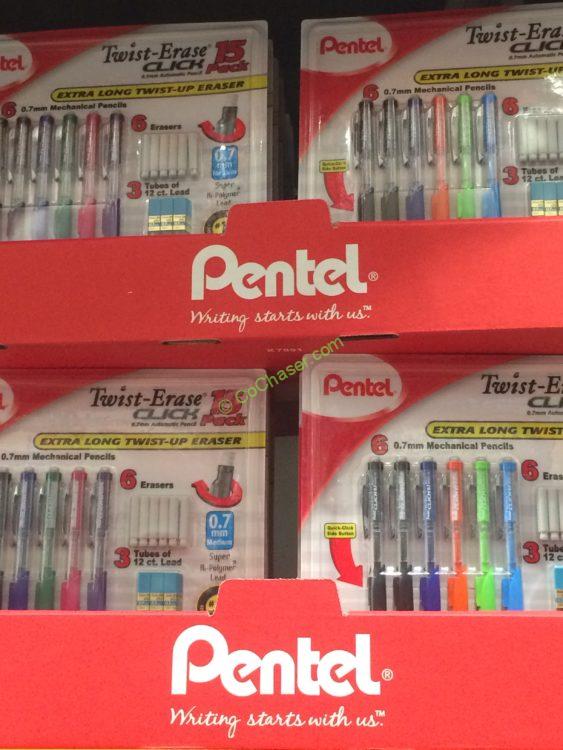 Pentel Twist Erase Click Mechanical Pencil 6PK CostcoChaser