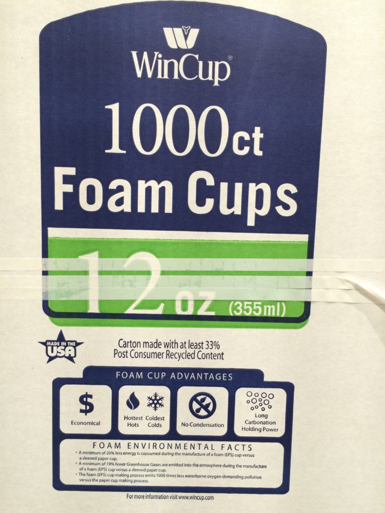Costco497986Wincup12OZFoamCupface CostcoChaser