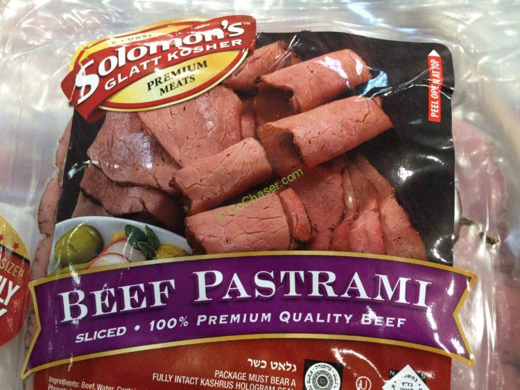 Solomon’s Glatt Kosher Sliced Pastrami 2/12 Ounce Packages CostcoChaser