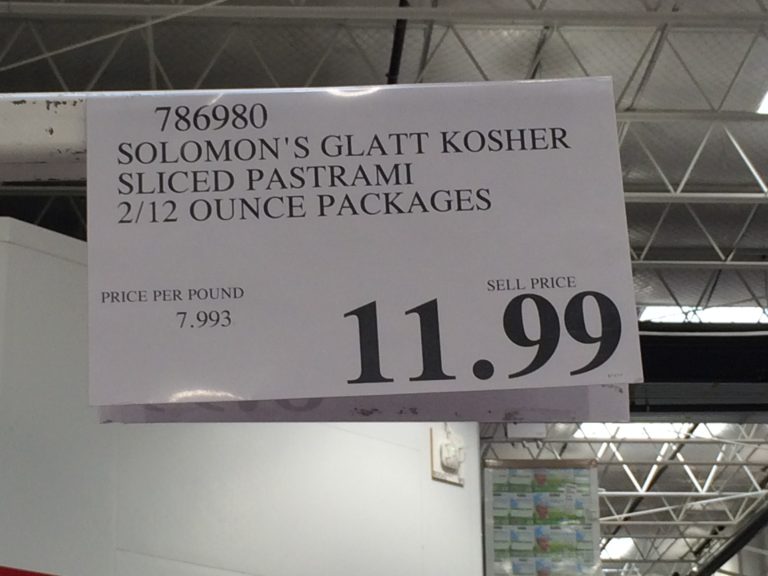 Solomon’s Glatt Kosher Sliced Pastrami 2/12 Ounce Packages CostcoChaser