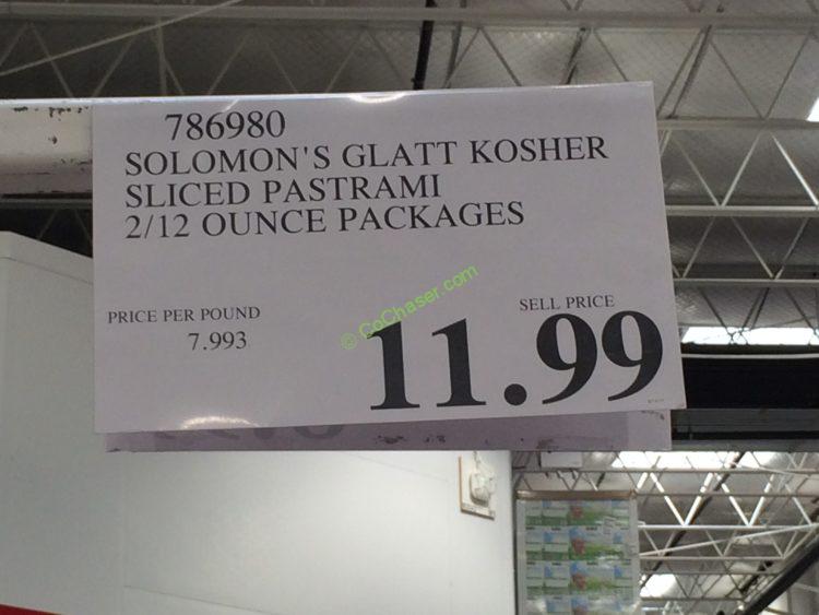 Solomon’s Glatt Kosher Sliced Pastrami 2/12 Ounce Packages CostcoChaser