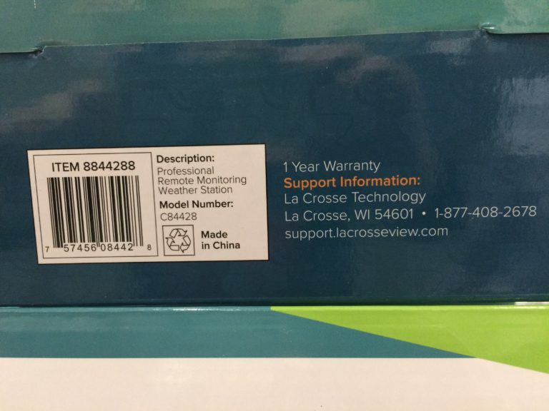 Costco8844288LaCrosse5in1ProfessionalWirelessWeatherStation
