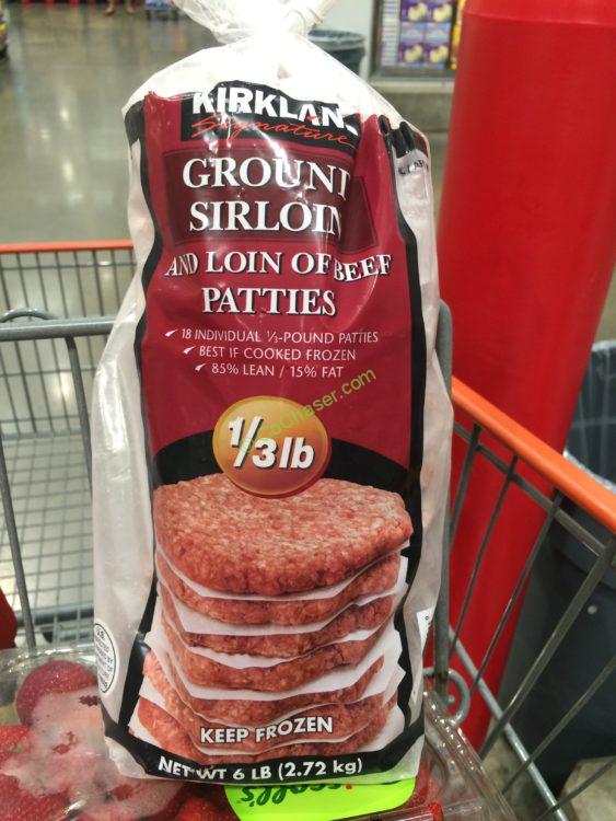 Kirkland Signature Ground Beef Patties 6 Pounds Bag