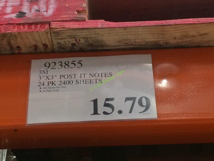3M 3” x 3” PostIT Notes 24 PK 2400 Sheets CostcoChaser