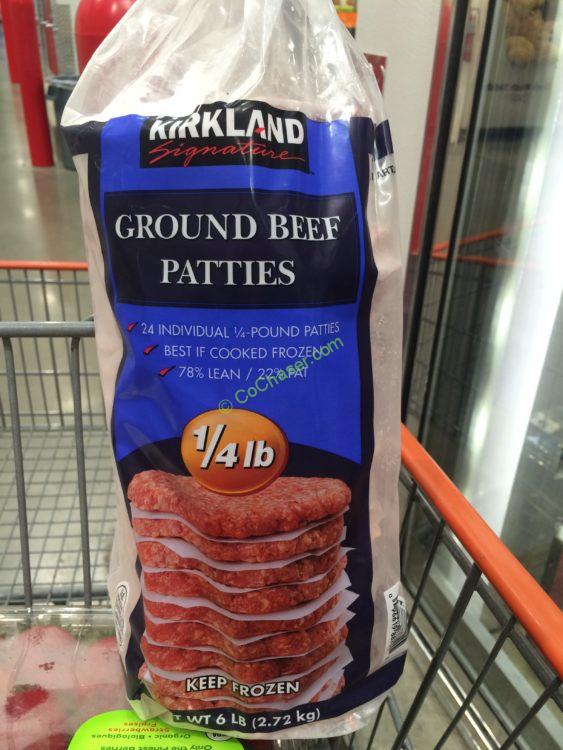 Kirkland Signatures Ground Beef Patties 6 Pound bag