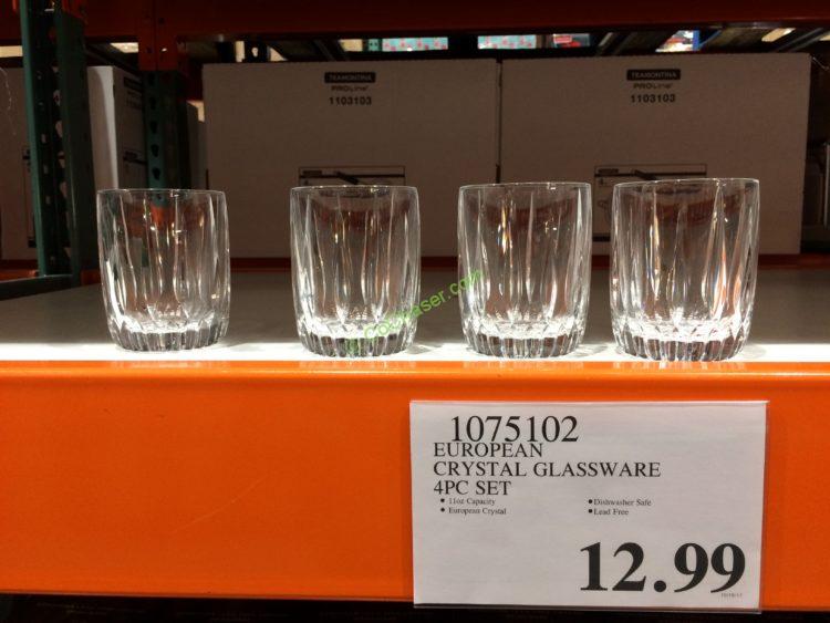 European Crystal Drinkware 4piece Set CostcoChaser