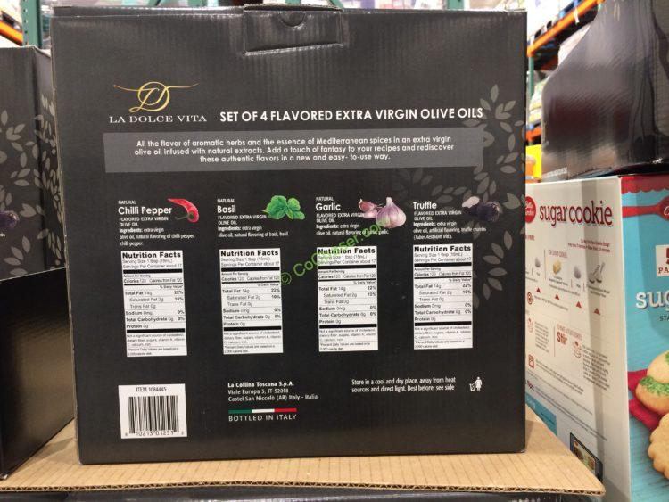Costco1084445LACollinaToscanaFlavoredOliveOilback CostcoChaser