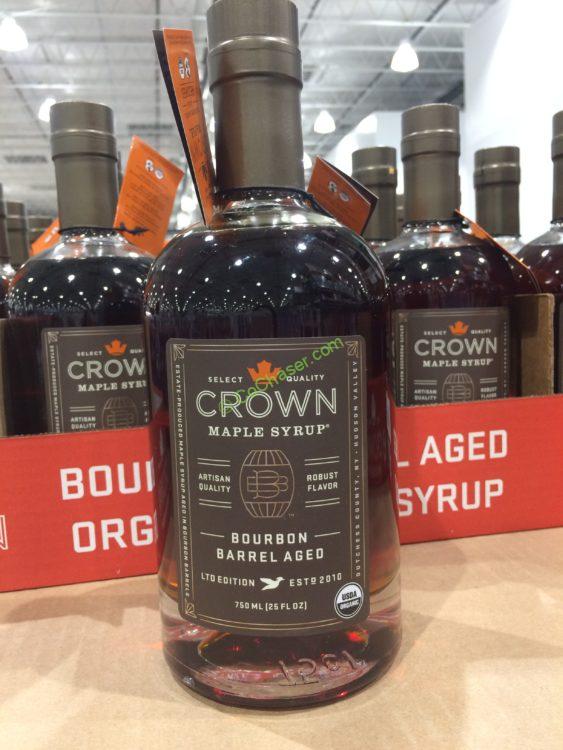 Crown Maple Organic Bourbon Maple Syrup 25 Ounce Bottle