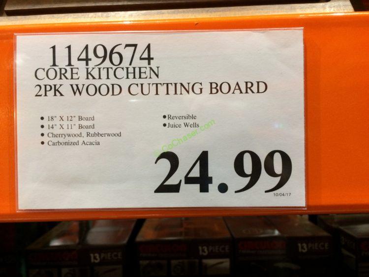 Costco1149674CoreKitchen2PKWoodCuttingBoardtag CostcoChaser