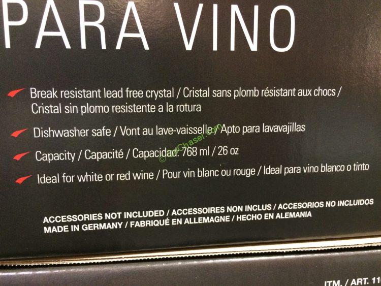 Costco1168464KirklandSignatureWineGlasses8PCSetspec CostcoChaser