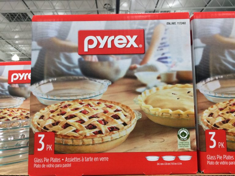 Costco1172482Pyrex3PGlassPiePlatesbox CostcoChaser