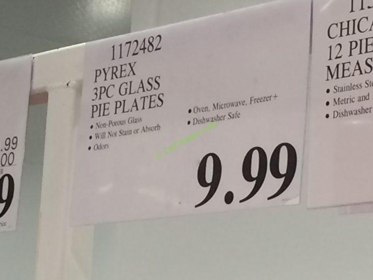 Costco1172482Pyrex3PGlassPiePlatestag CostcoChaser