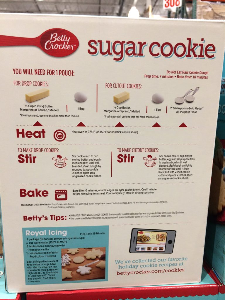 Costco1175680BettyCrockerSugarCookieMixinf CostcoChaser