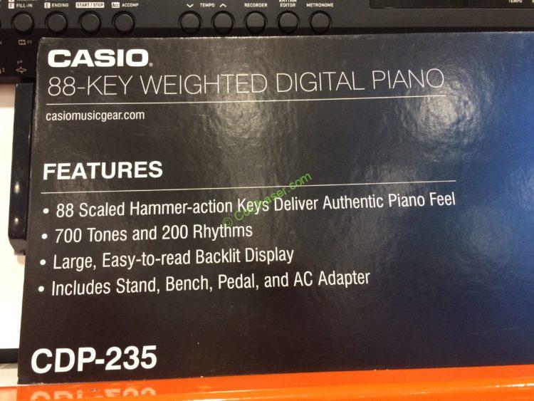 Casio 88 Key Digital Piano with Bench, ModelCDP235CSCB CostcoChaser