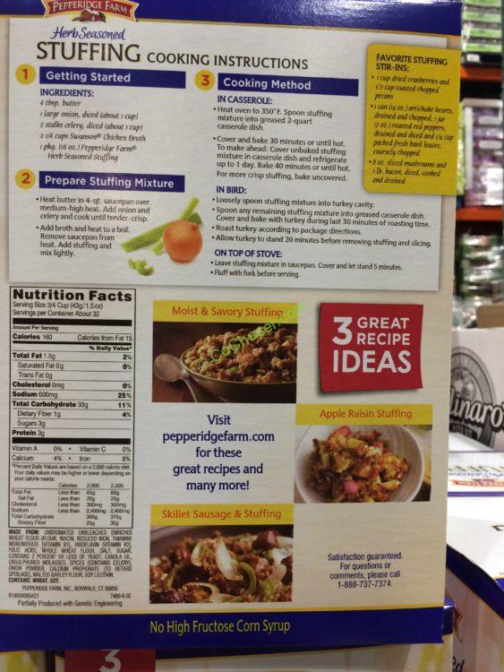 Costco276506PepperidgeFarmHerbSeasonedStuffingback CostcoChaser