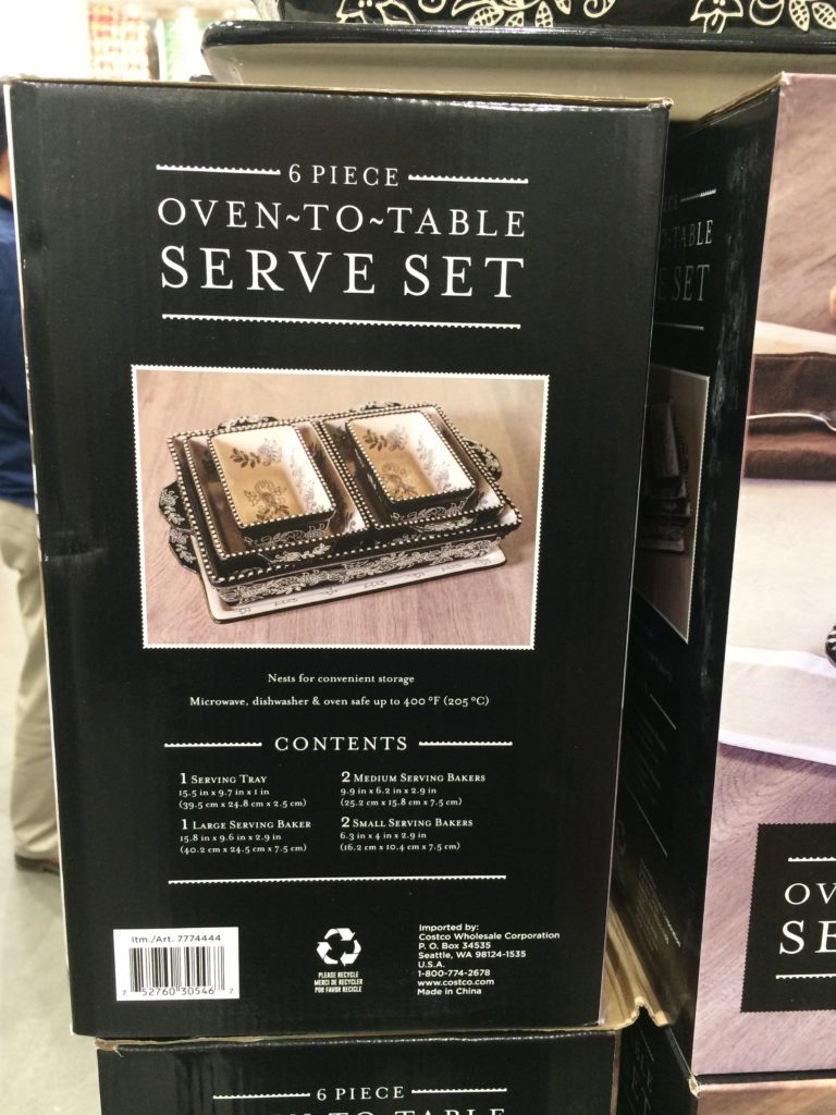 Costco7774444BaumCeramicBakewareback CostcoChaser