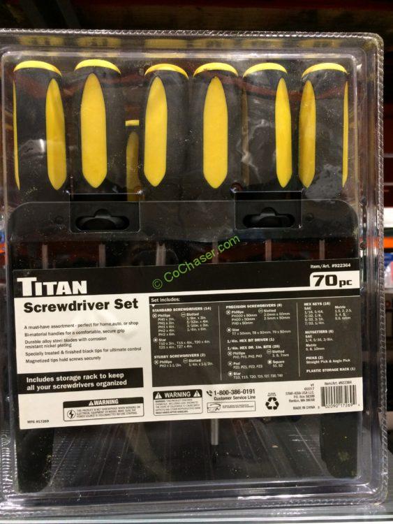 Costco922364Titan70PCScrewdriverSetinf CostcoChaser