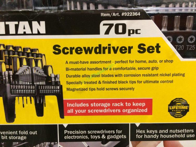 Costco922364Titan70PCScrewdriverSetname CostcoChaser