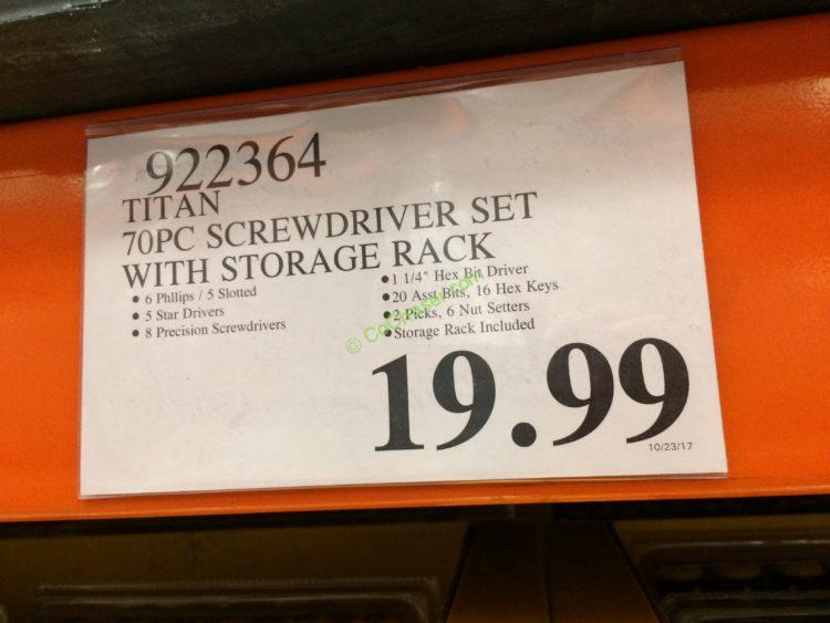 Costco922364Titan70PCScrewdriverSettag CostcoChaser