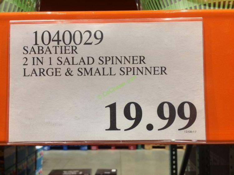 Sabatier 2 in 1 Salad Spinner Large & Small Spinner CostcoChaser