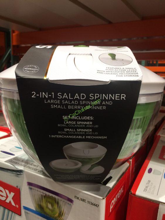 Sabatier 2 in 1 Salad Spinner Large & Small Spinner CostcoChaser
