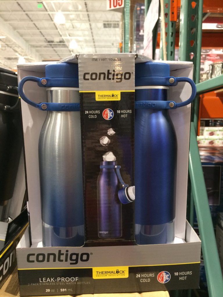Contigo Thermalock Stainless Steel 20 oz Water Bottle 2PK CostcoChaser