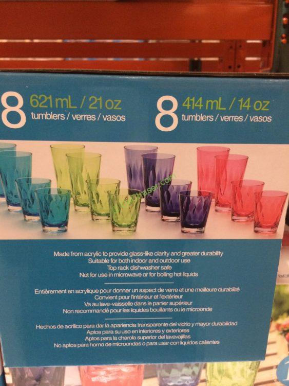 Acrylic Drinkware Set 16PC Set CostcoChaser