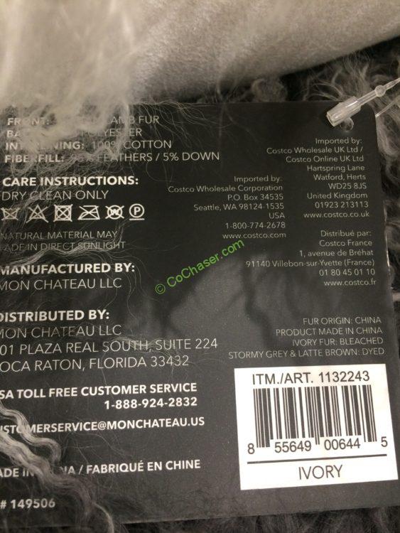 Costco1132243MONChâteauTibetanFURPillowbar CostcoChaser