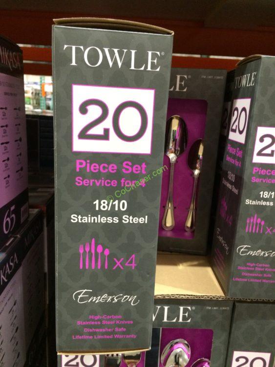 Costco1136472TowleEmerson1810StainlessSteel20pieceFlatwareSet