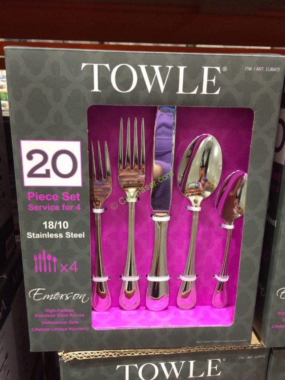Costco1136472TowleEmerson1810StainlessSteel20pieceFlatware