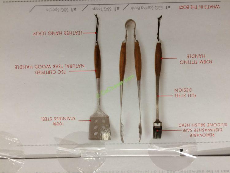 Costco1142643SchmidtBrothers3P BondedTeakBBQToolSetspec CostcoChaser