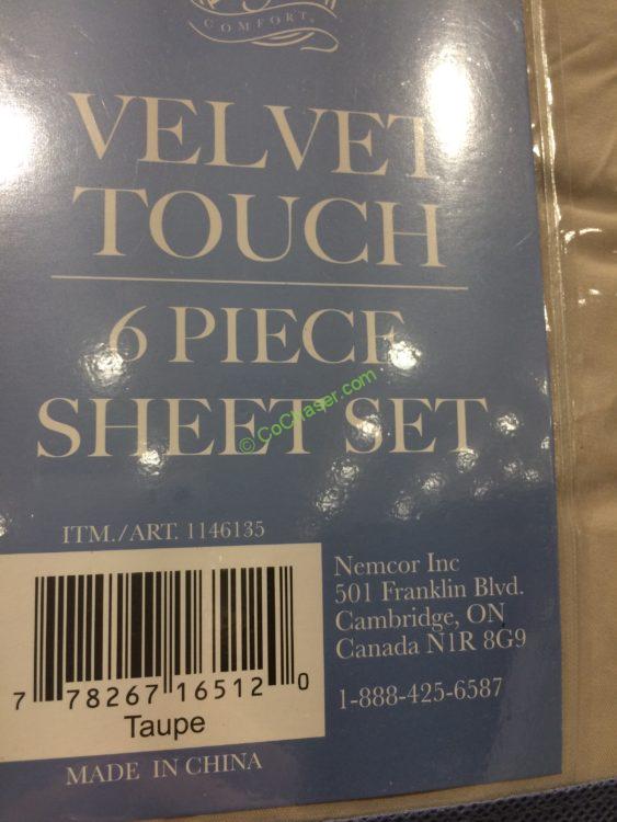 Life Comfort Velvet Touch Sheet Set 6PC, Queen or King CostcoChaser