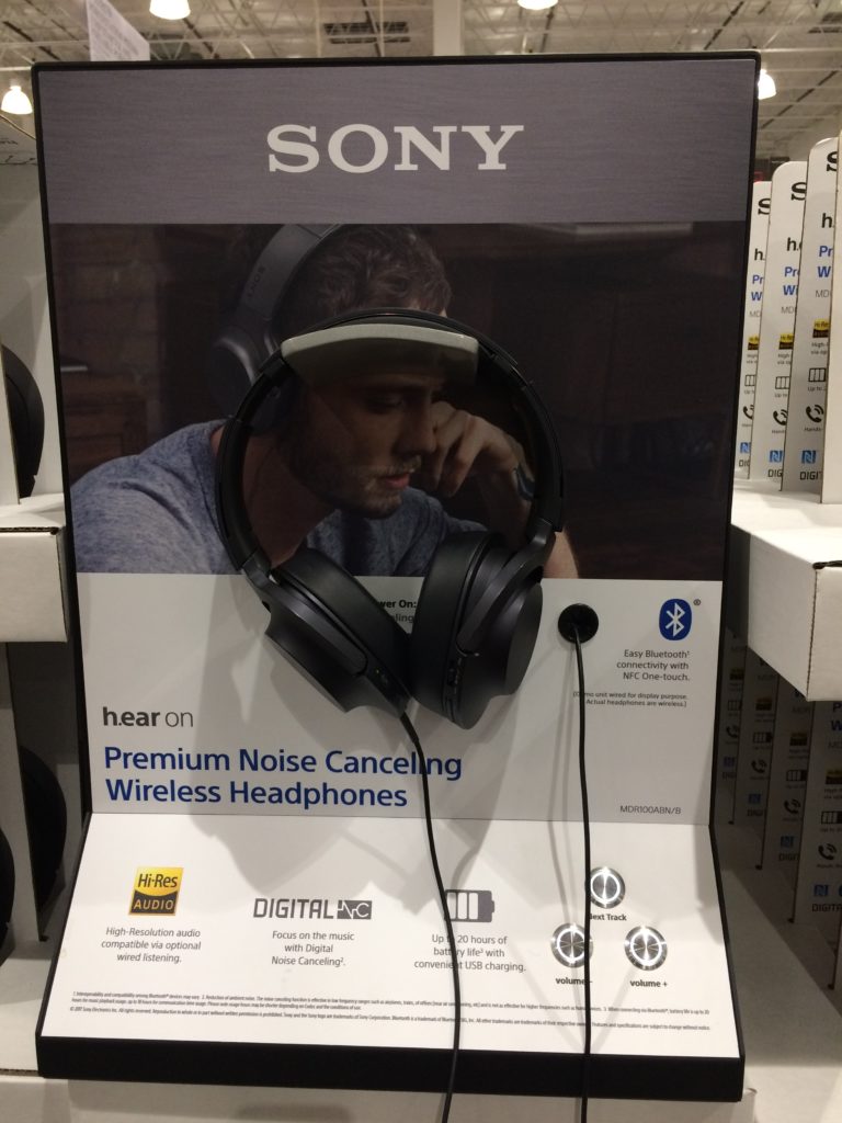 Sony Noise Canceling Bluetooth Headphones, Model MDR100ABN CostcoChaser